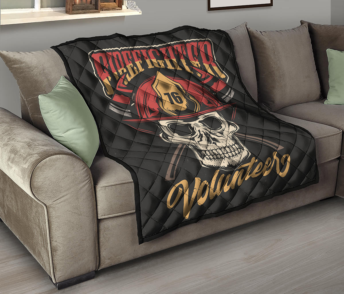 Volunteer Firefighter Print Quilt