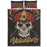 Volunteer Firefighter Print Quilt Bed Set