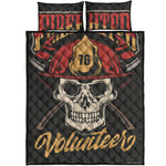 Volunteer Firefighter Print Quilt Bed Set