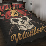 Volunteer Firefighter Print Quilt Bed Set