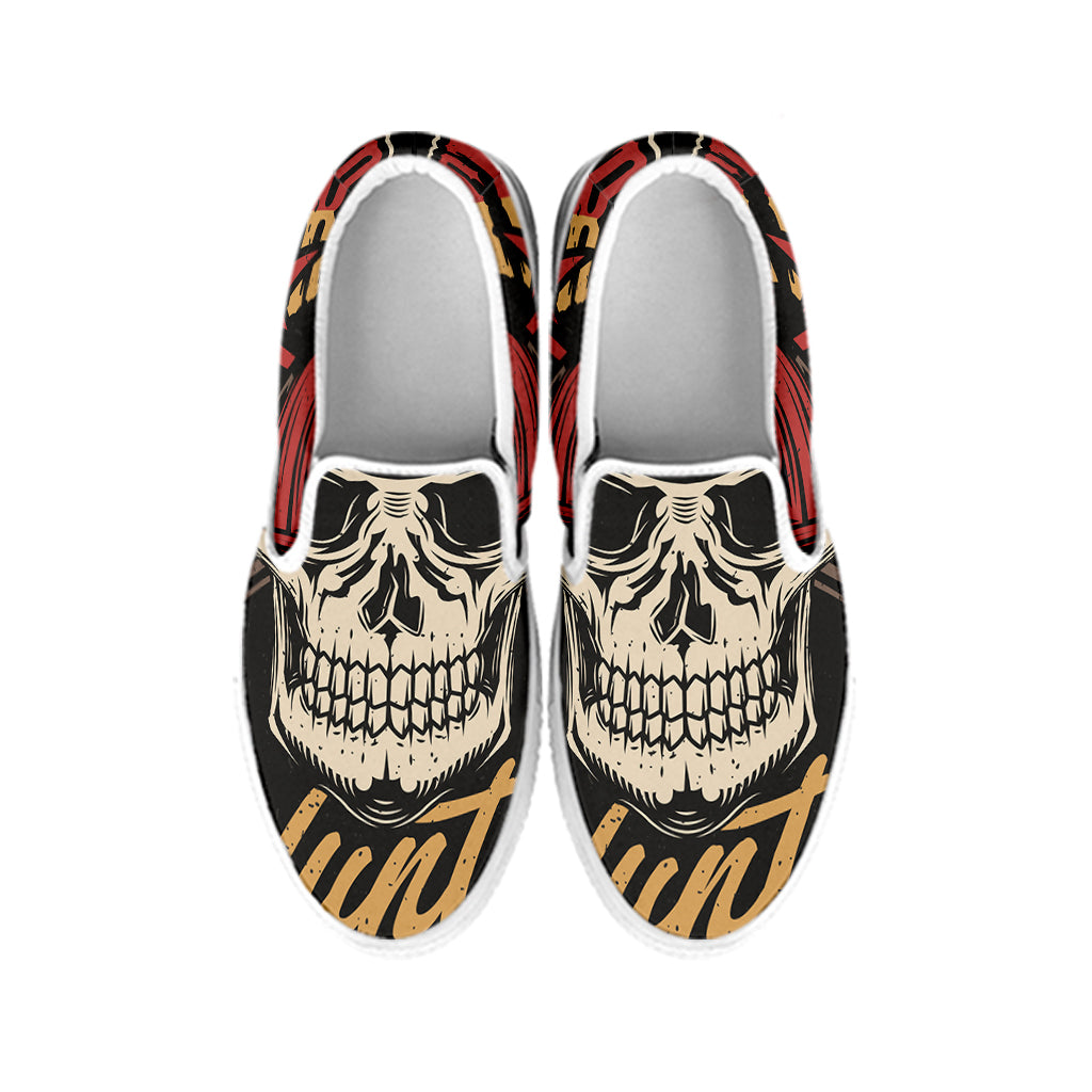 Volunteer Firefighter Print White Slip On Shoes