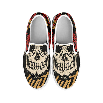 Volunteer Firefighter Print White Slip On Shoes