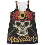 Volunteer Firefighter Print Women's Racerback Tank Top