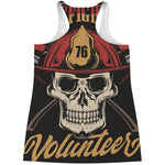 Volunteer Firefighter Print Women's Racerback Tank Top