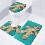 Voodoo Doll Print 3 Piece Bath Mat Set