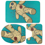 Voodoo Doll Print 3 Piece Bath Mat Set
