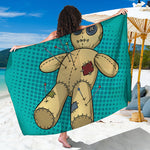 Voodoo Doll Print Beach Sarong Wrap