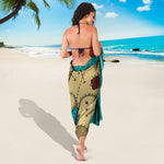 Voodoo Doll Print Beach Sarong Wrap