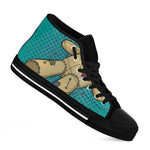 Voodoo Doll Print Black High Top Shoes