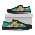 Voodoo Doll Print Black Low Top Sneakers