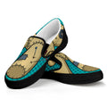 Voodoo Doll Print Black Slip On Sneakers