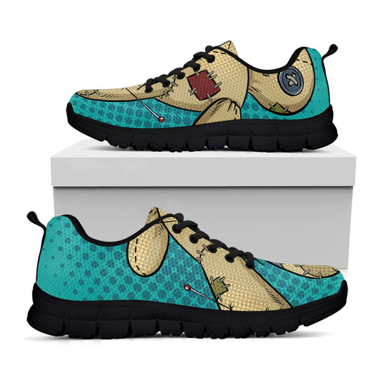 Voodoo Doll Print Black Sneakers