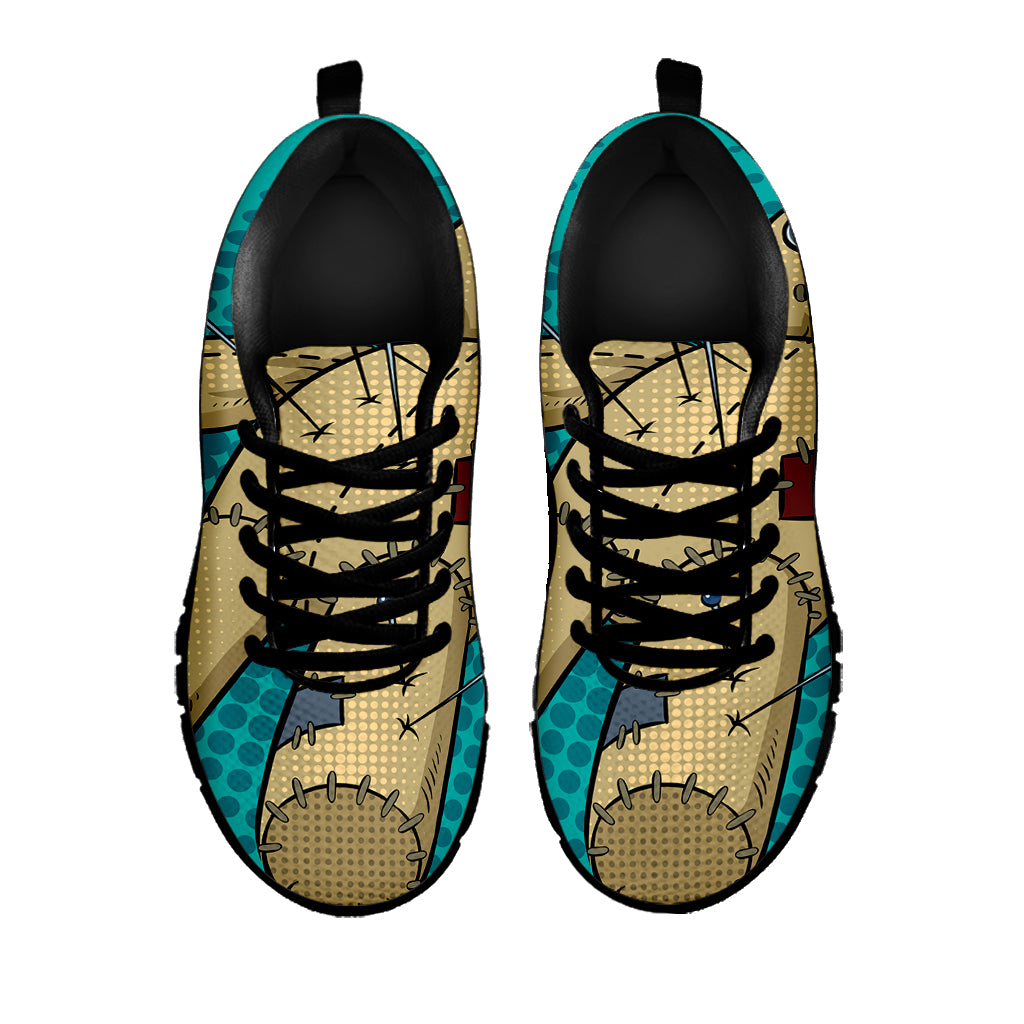 Voodoo Doll Print Black Sneakers