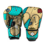 Voodoo Doll Print Boxing Gloves