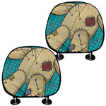 Voodoo Doll Print Car Headrest Covers