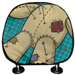 Voodoo Doll Print Car Headrest Covers