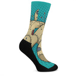 Voodoo Doll Print Crew Socks
