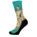 Voodoo Doll Print Crew Socks