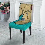 Voodoo Doll Print Dining Chair Slipcover