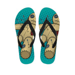 Voodoo Doll Print Flip Flops