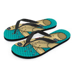 Voodoo Doll Print Flip Flops