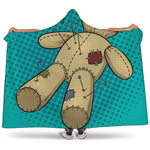 Voodoo Doll Print Hooded Blanket