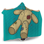 Voodoo Doll Print Hooded Blanket