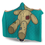Voodoo Doll Print Hooded Blanket