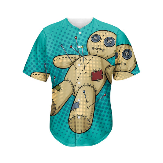 Voodoo Doll Print Men's Baseball Jersey