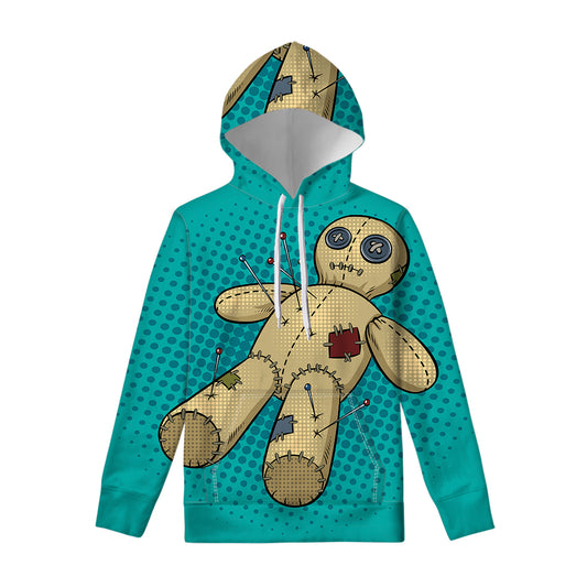 Voodoo Doll Print Pullover Hoodie