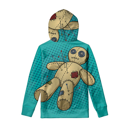 Voodoo Doll Print Pullover Hoodie