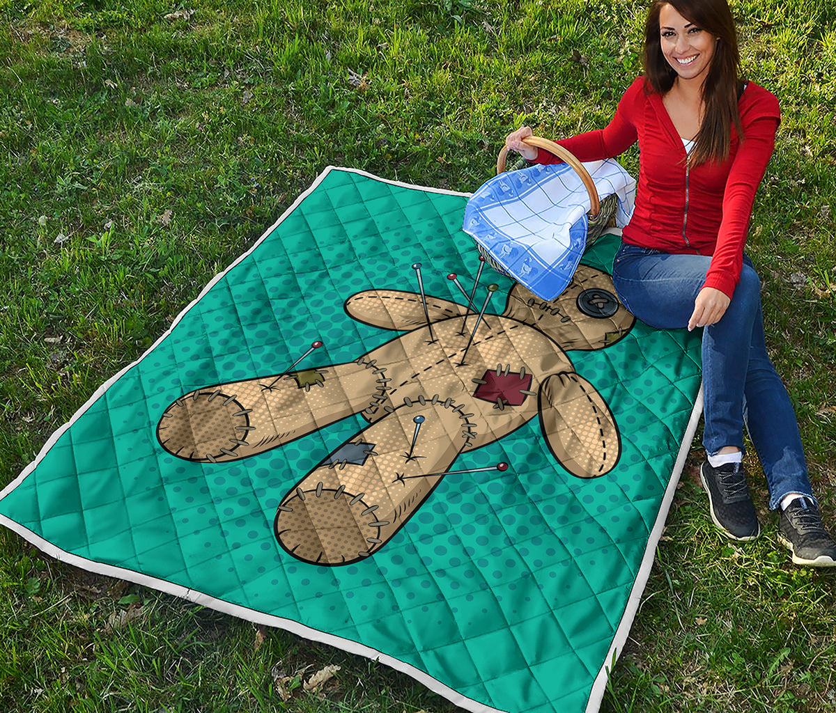 Voodoo Doll Print Quilt