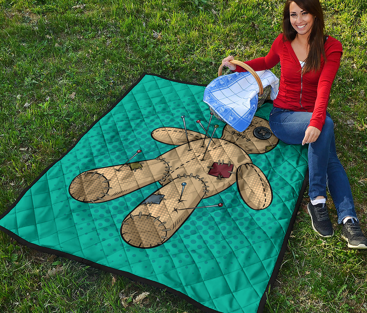 Voodoo Doll Print Quilt