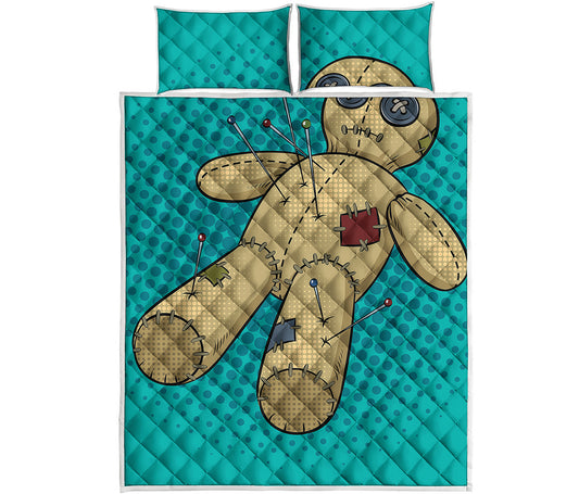 Voodoo Doll Print Quilt Bed Set