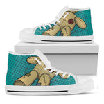 Voodoo Doll Print White High Top Shoes