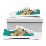Voodoo Doll Print White Low Top Shoes