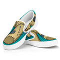 Voodoo Doll Print White Slip On Sneakers