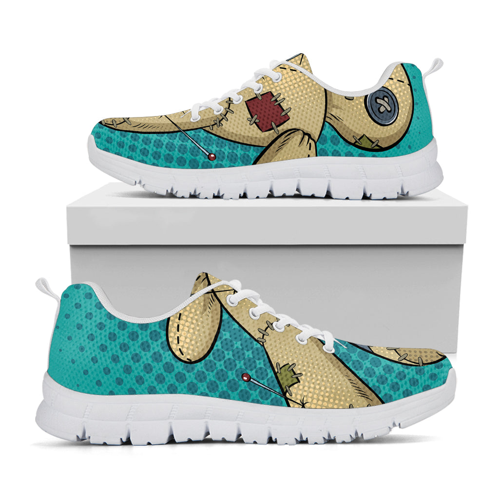 Voodoo Doll Print White Sneakers