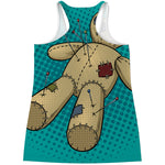 Voodoo Doll Print Women's Racerback Tank Top