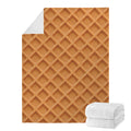 Waffle Pattern Print Blanket