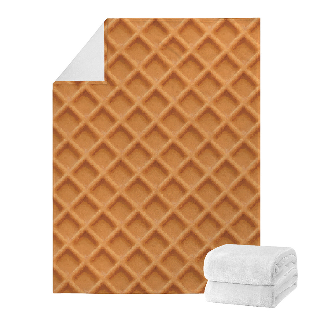 Waffle Pattern Print Blanket
