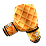 Waffle Pattern Print Boxing Gloves