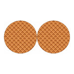 Waffle Pattern Print Car Coasters