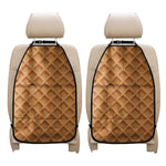 Waffle Pattern Print Car Seat Organizers