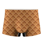 Waffle Pattern Print Men's Boxer Briefs