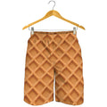 Waffle Pattern Print Men's Shorts