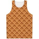 Waffle Pattern Print Men's Tank Top