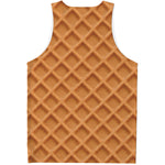 Waffle Pattern Print Men's Tank Top