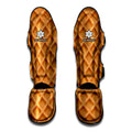 Waffle Pattern Print Muay Thai Shin Guards