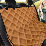 Waffle Pattern Print Pet Car Back Seat Cover